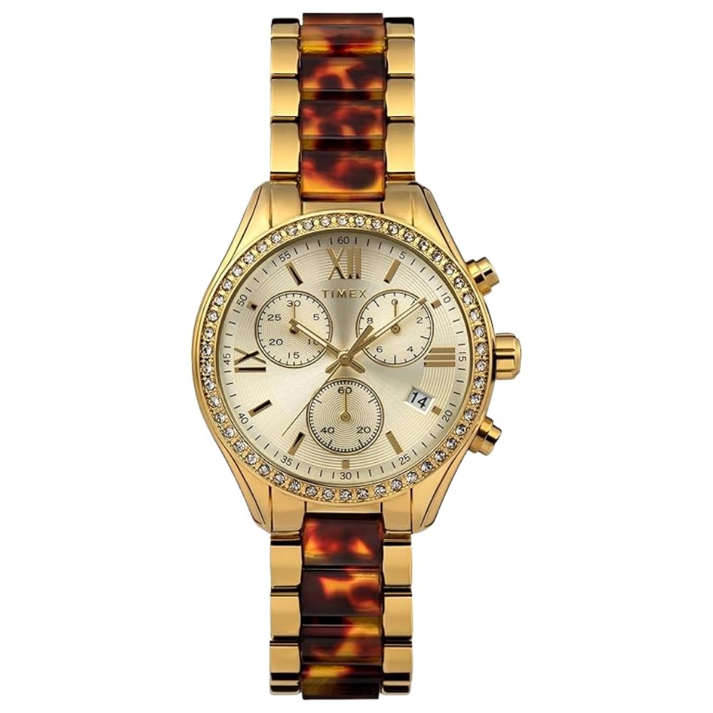 Timex Classic 38mm Gold Dial Quartz Women's Watch TW2V74800