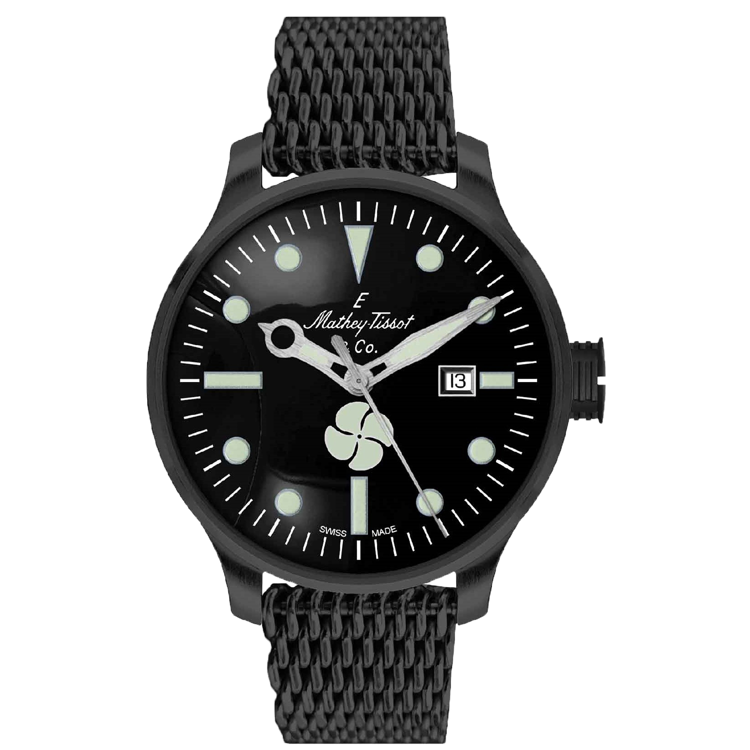 Mathey-Tissot Elica 43mm Black Dial Automatic Men's Watch U121NN