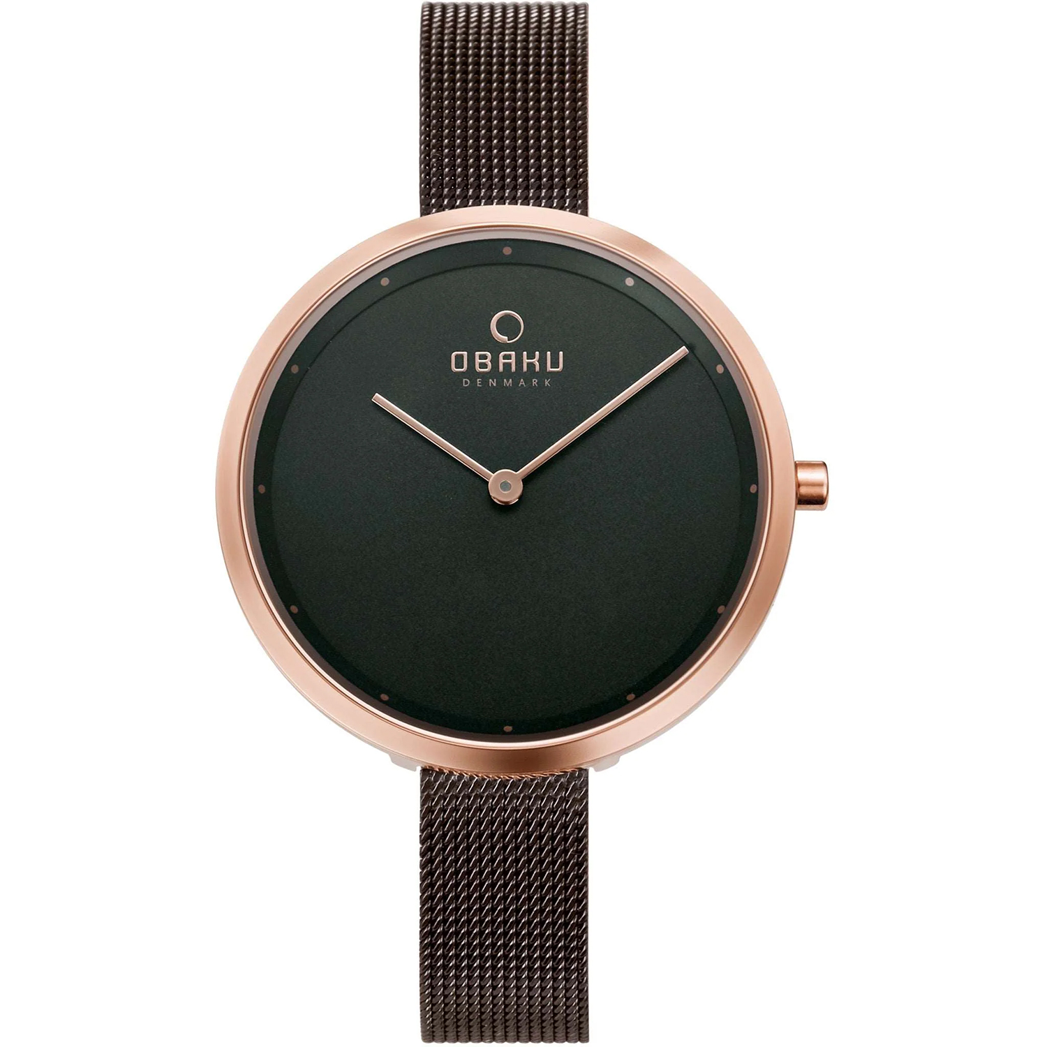Obaku Classic 34mm Brown Dial Quartz Women's Watch V227LXVNMN