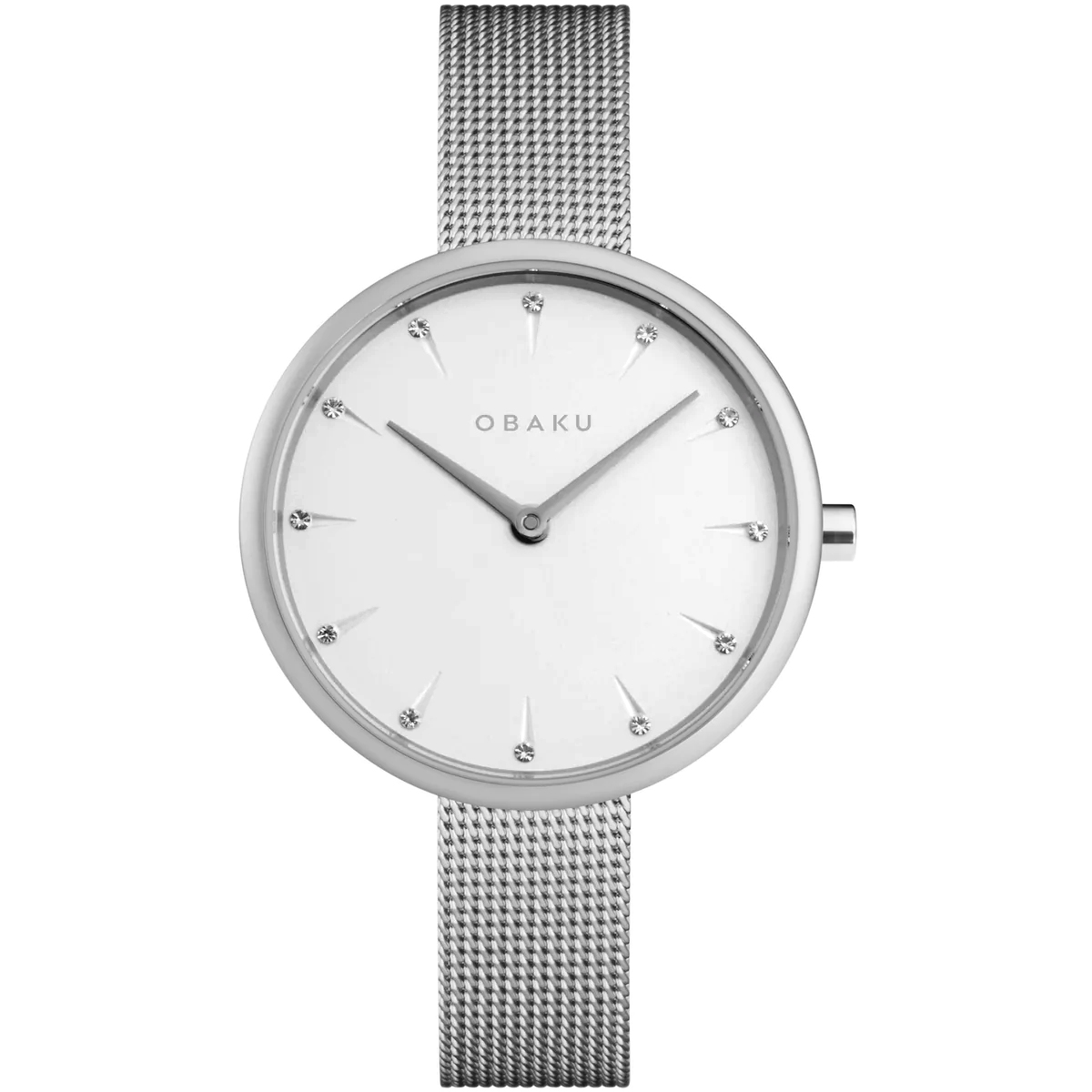 Obaku Notat 36mm White Dial Quartz Women's Watch V233LXCIMC