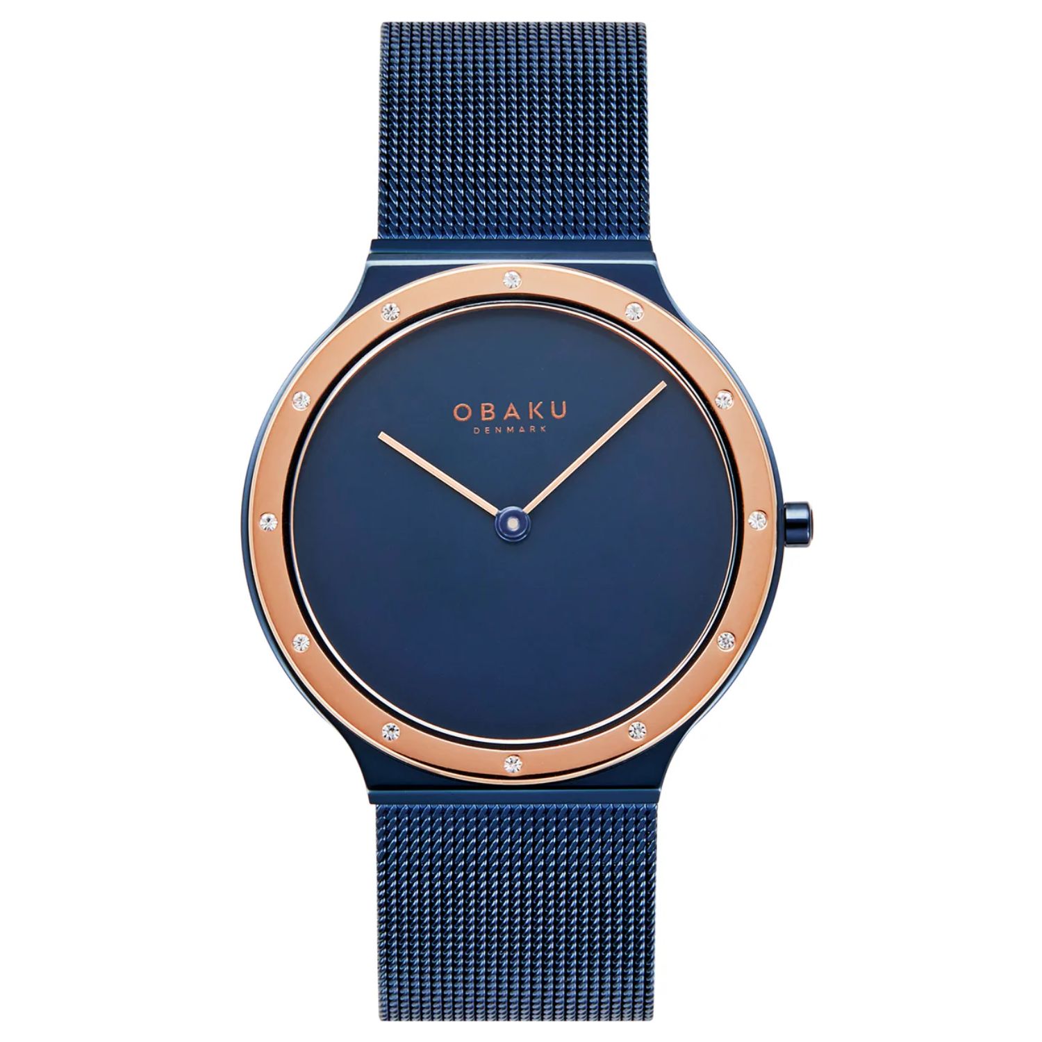 Obaku Note Lille 34mm Blue Dial Quartz Women's Watch V285LESLML