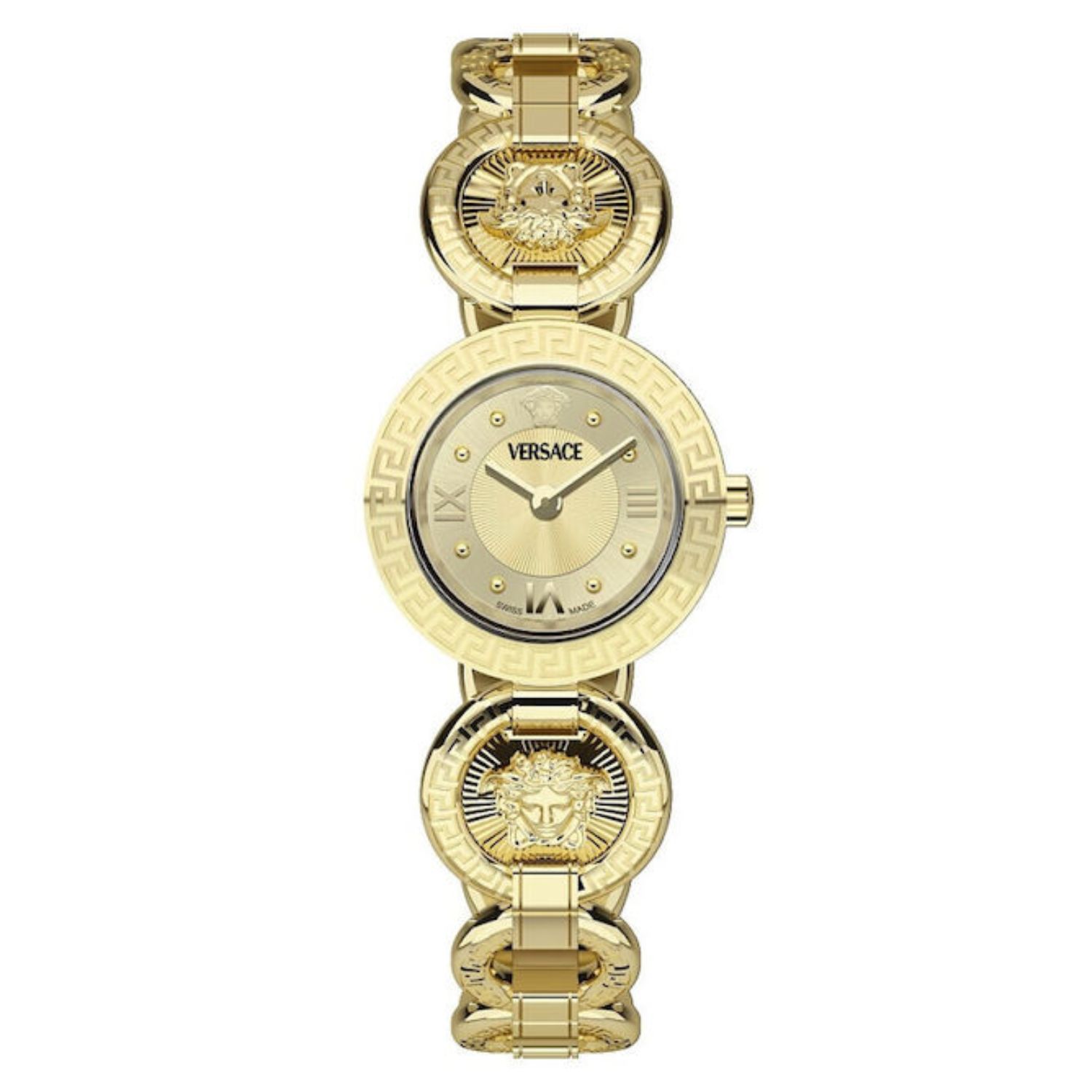 Versace Greca 28mm Gold Dial Quartz Women's Watch VEWCA0524
