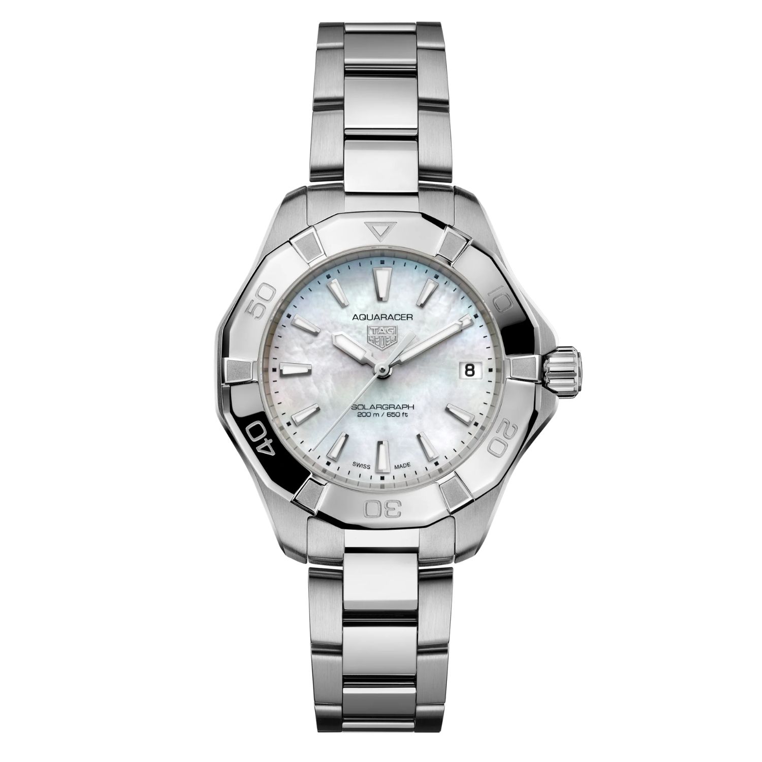 TAG Heuer Aquaracer 34mm White Dial Quartz Women's Watch WBP1312.BA0005