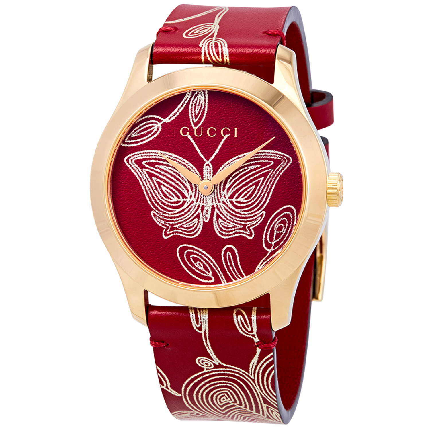 Montre femme Gucci G Timeless cadran rouge YA1264054