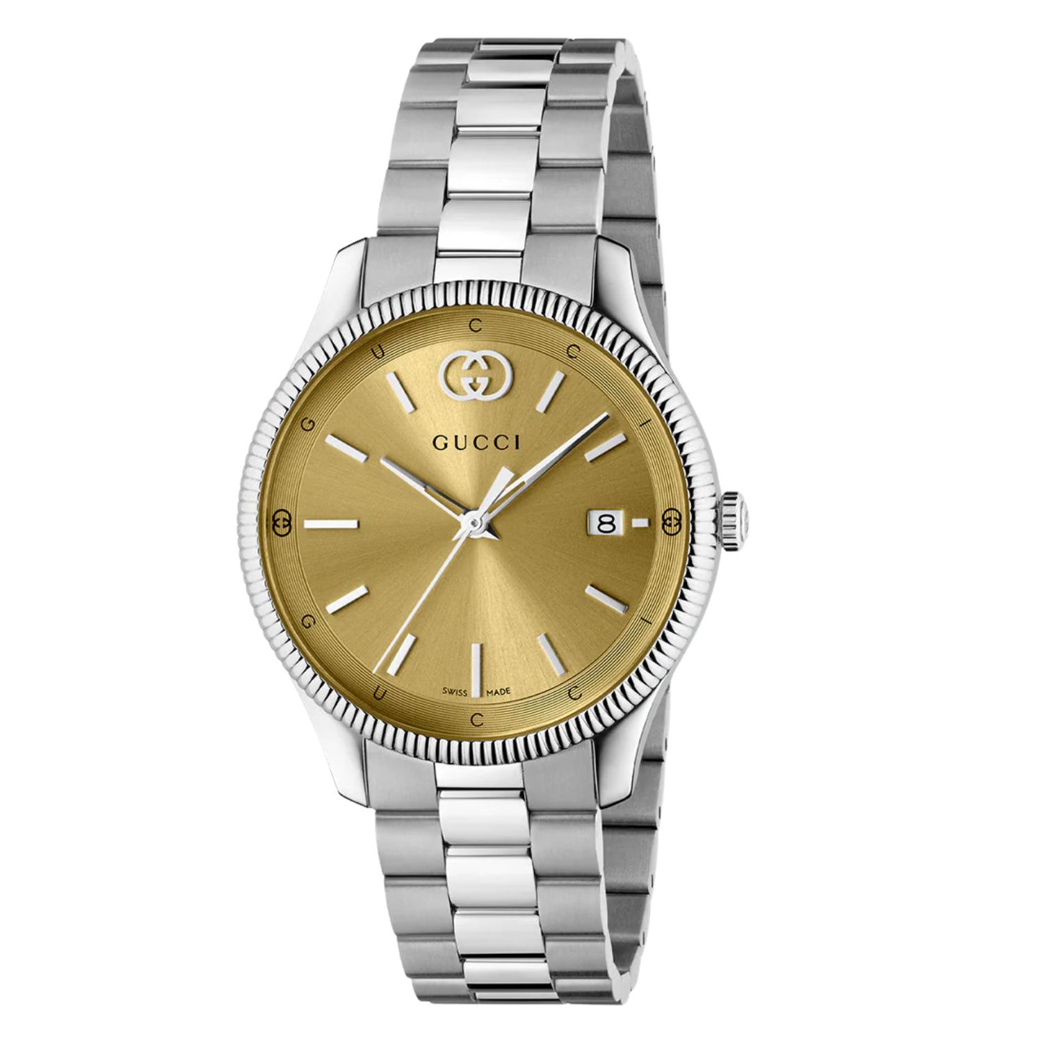 Gucci Classic 38mm Gold Dial Quartz Women's Watch YA1264234