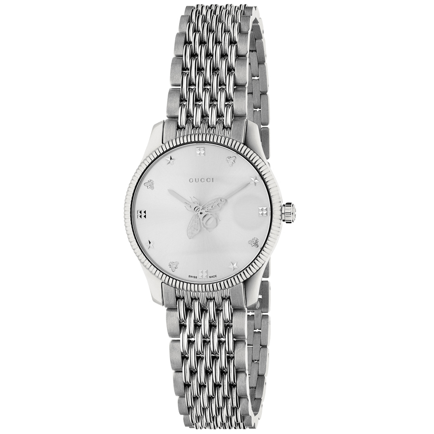 Gucci G-Timeless Bee 30mm Silver Dial Quartz Women's Watch YA1265019