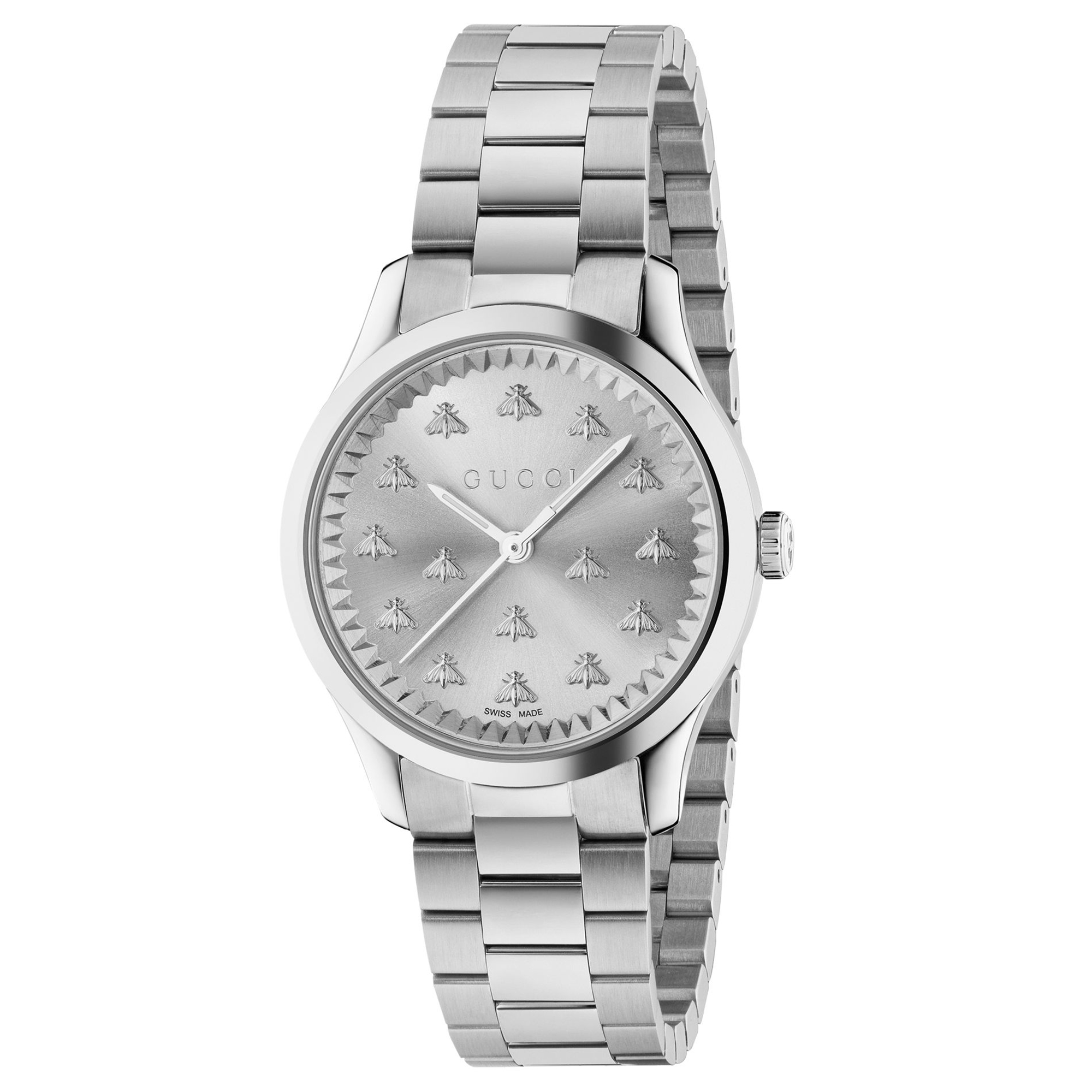 Gucci G-Timeless 30mm Silver Dial Quartz Women's Watch YA1265031