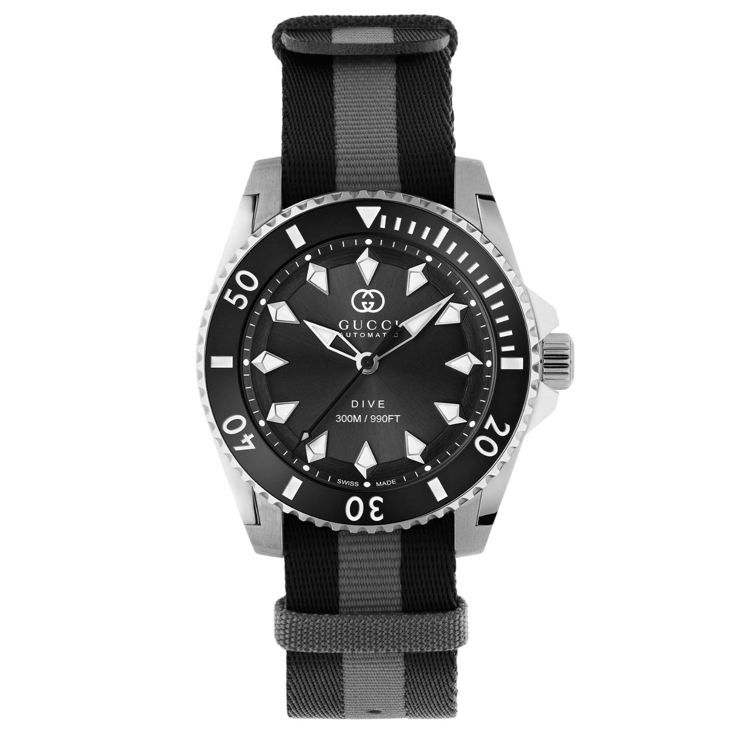 Gucci Dive 40mm Black Dial Quartz Men's Watch YA136365