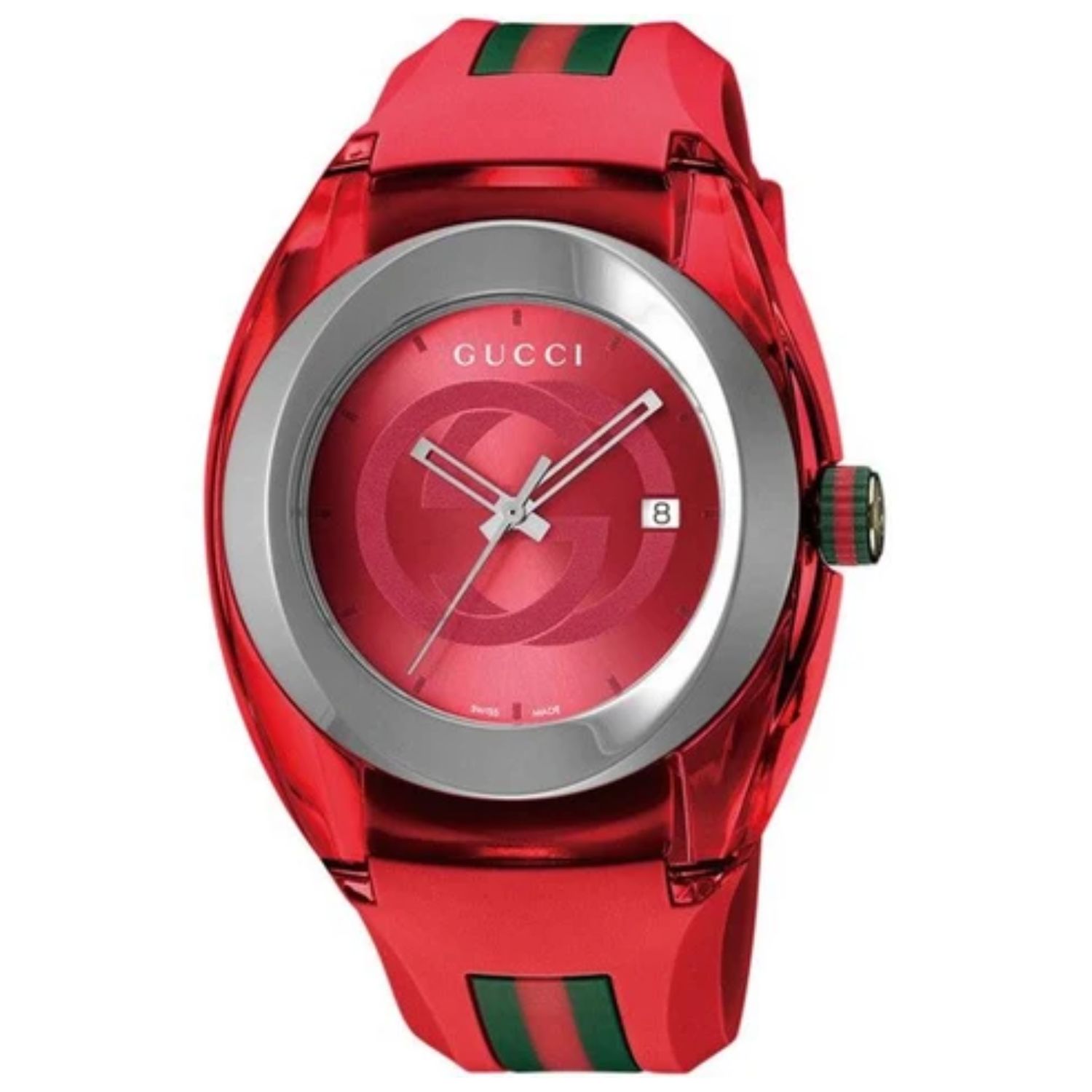 Gucci Sync 46mm Red Dial Quartz Men's Watch YA137103A